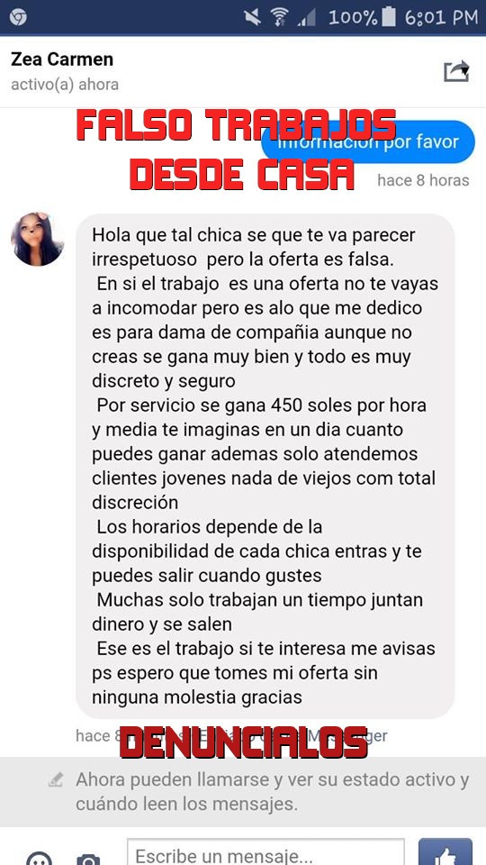 Falsas Promesas de TRABAJO